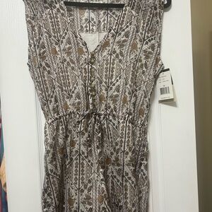 Patterned Sleeveless Dress